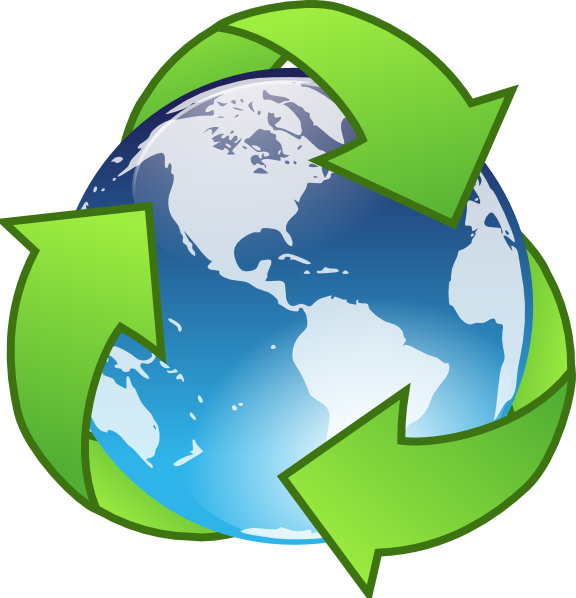 Earth recycling icon left